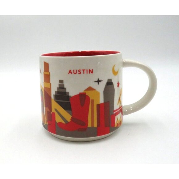 Starbucks Mug You Are Here Collection Austin 14 Fl Oz Coffee Tea Cup 2015 - Picture 1 of 6